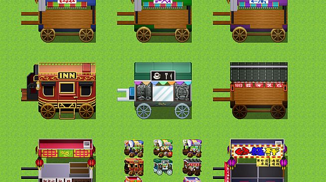 RPG Maker MV - Shop Materials Tileset - Interior / Exterior