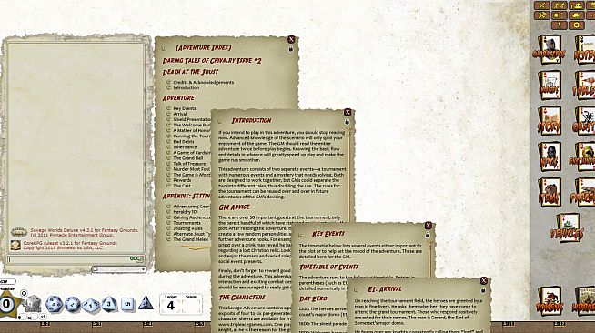 Fantasy Grounds - Daring Tales of Chivalry #02: Death at the Joust (Savage Worlds)