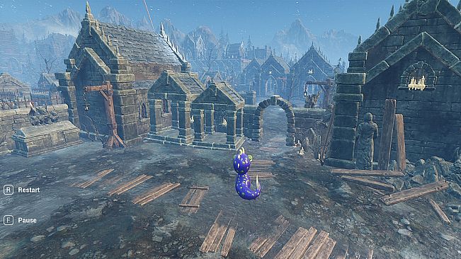 Worm in horror place