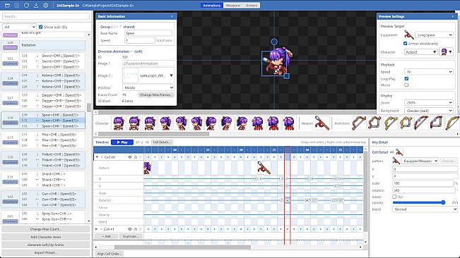 RPG Maker MZ - 2D Animation Editor