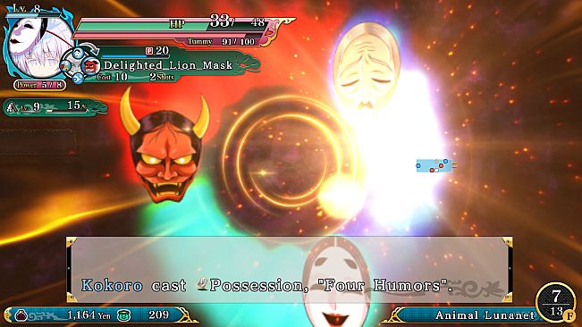 Player character "Kokoro Hata" (Touhou Genso Wanderer -Reloaded-)