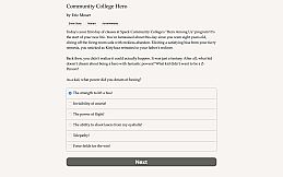 Community College Hero: Trial by Fire