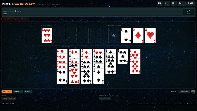 Cellwright - A FreeCell Roguelike