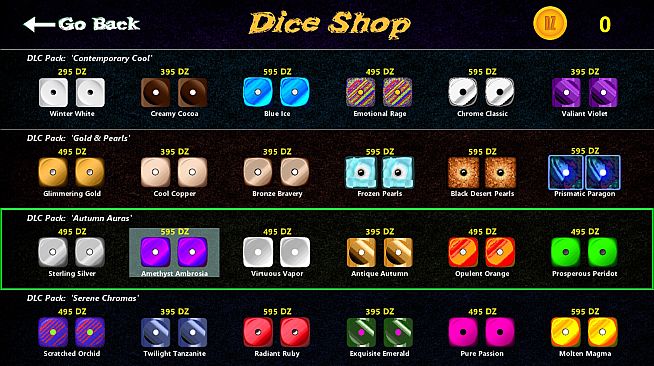 Dice-Zee! - Dice Pak: "Autumn Auras"