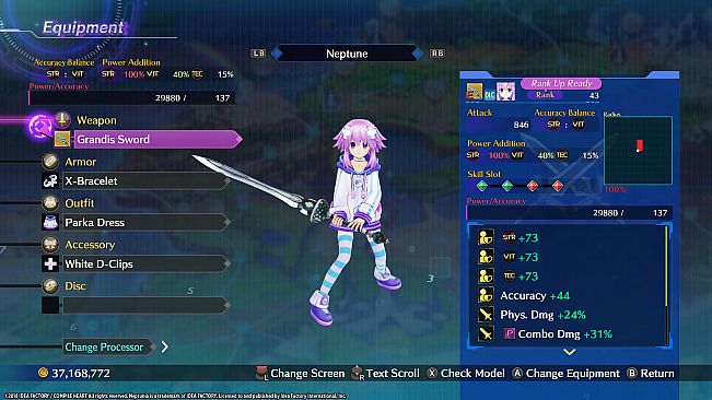 Megadimension Neptunia VIIR - 4 Goddesses Online Adventurer Class Weapon Set