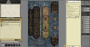 Fantasy Grounds - Pathfinder RPG - Pathfinder Flip-Mat: Bigger Pirate Ship