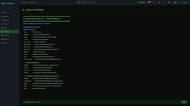 Server-Admin Simulator