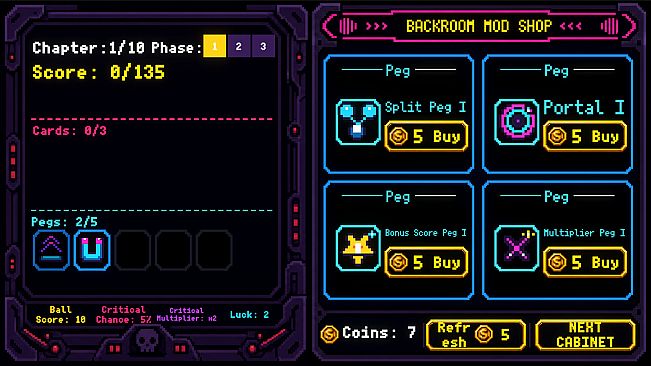 CURSECADE: Pachinko Roguelite