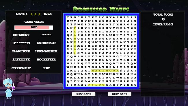 Professor Watts Word Search: Space Voyage