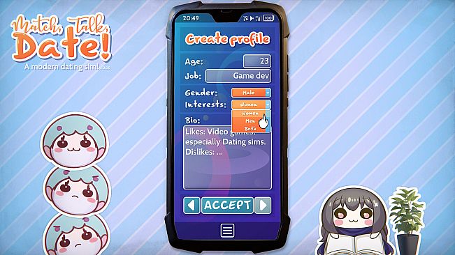 Match, Talk, Date! - A modern dating sim!