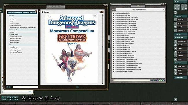 Fantasy Grounds - D&D Classics: MC5 Monstrous Compendium Greyhawk Adventures Appendix (2e)