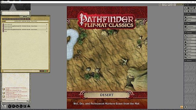 Fantasy Grounds - Pathfinder RPG - Pathfinder Flip-Mat - Classic Desert