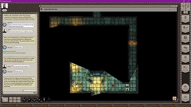 Fantasy Grounds - Black Scrolls Dark Crypts (Map Tile Pack)