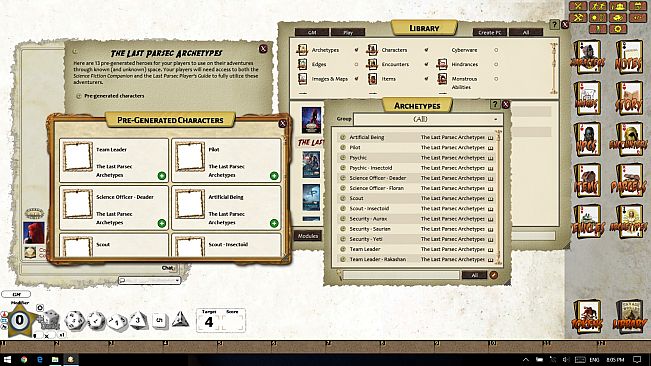 Fantasy Grounds - The Last Parsec: Archetypes (Savage Worlds)