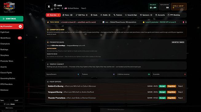 Boxing World Simulator