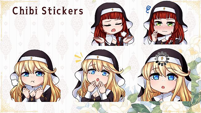 Tentacles Party With Nuns Chibi Stickers