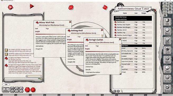 Fantasy Grounds - Baldur's Gate: Enhanced Edition Item Pack