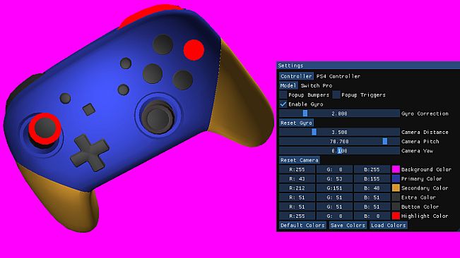 3D Controller Overlay