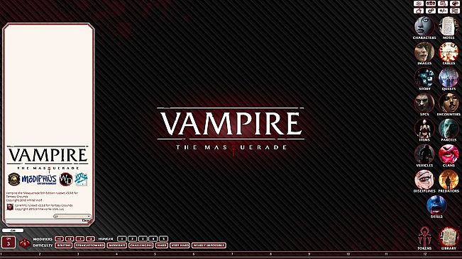 Fantasy Grounds - Vampire the Masquerade 5th Edition Ruleset (VTM5TH)