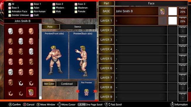 Fire Pro Wrestling World - Parts Craft
