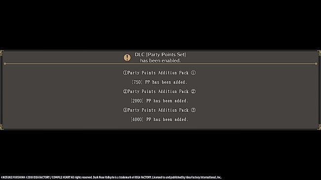 Dark Rose Valkyrie: Party Points Set