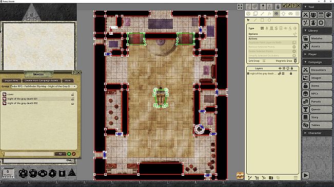 Fantasy Grounds - Pathfinder RPG - Pathfinder Flip-Mat: Night of the Gray Death
