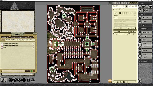 Fantasy Grounds - Pathfinder RPG - Pathfinder Flip-Mat: Bigger Ancient Dungeon