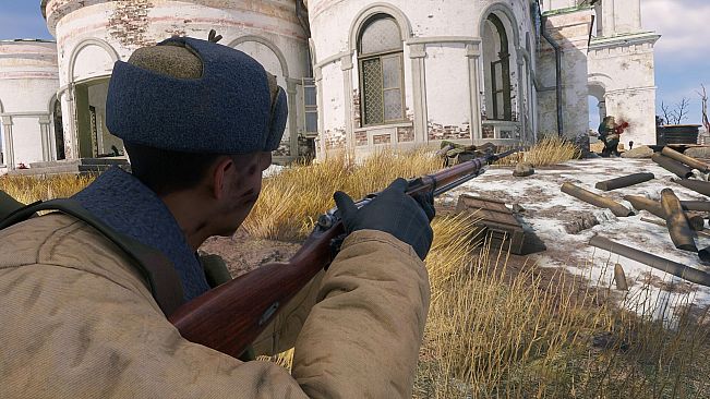 Enlisted - Mosin M91 rifle with flamethrower Squad