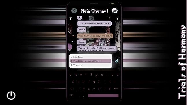 Trials of Harmony ~ A Found Phone Mystery Visual Novel