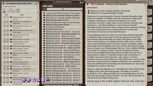 Fantasy Grounds - Meanders Map Pack: The Faelands (Map Pack)