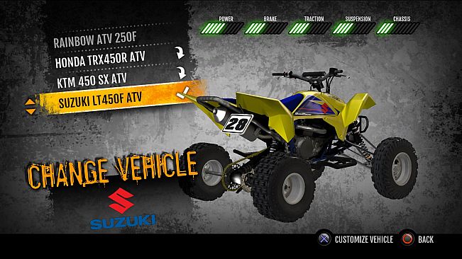 MX vs. ATV Supercross Encore - Suzuki LT450R ATV