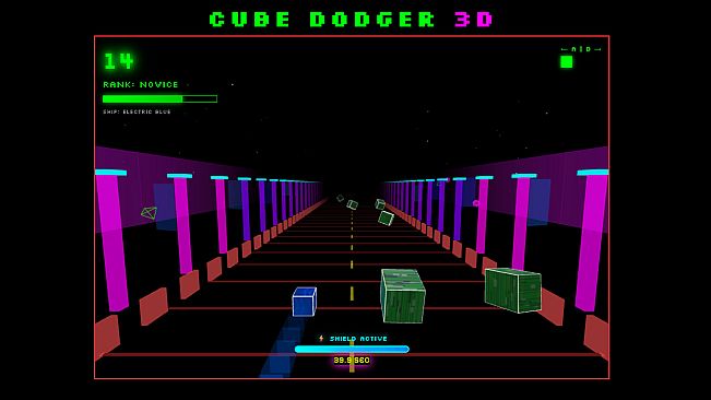 Cube Dodger 3D – Electric Blue Ship