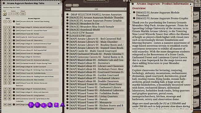 Fantasy Grounds - Meanders Map Pack: Arcane Augurum (Map Pack)