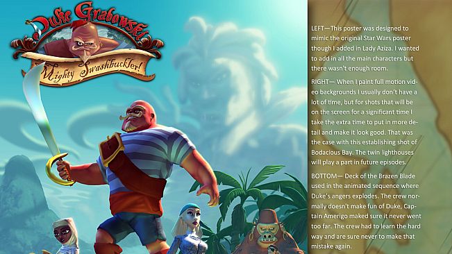 Duke Grabowski: Mighty Swashbuckler: The Art of Duke - by Bill Tiller