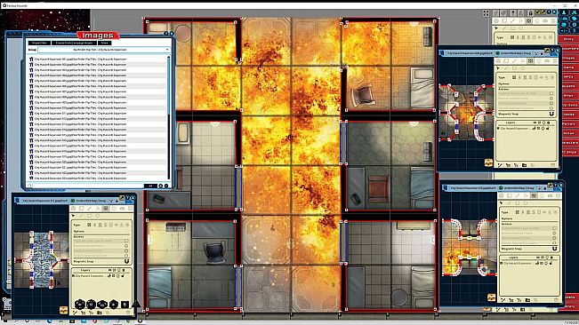 Fantasy Grounds - Starfinder Flip-Tiles - City Hazards Expansion