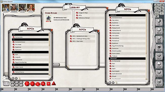 Fantasy Grounds - D&D Monster Pack - Constructs & Elementals