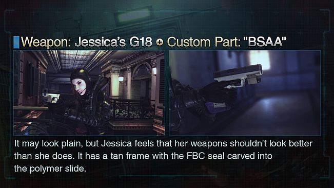 Resident Evil: Revelations Jessica's G18 + Custom Part: