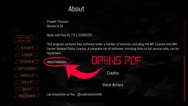 Projekt Passion — Season 2 Walkthrough