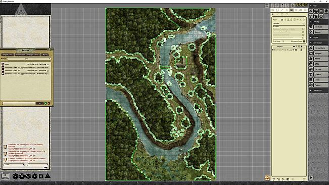 Fantasy Grounds - Pathfinder RPG - Pathfinder Flip-Mat: Enormous Forest