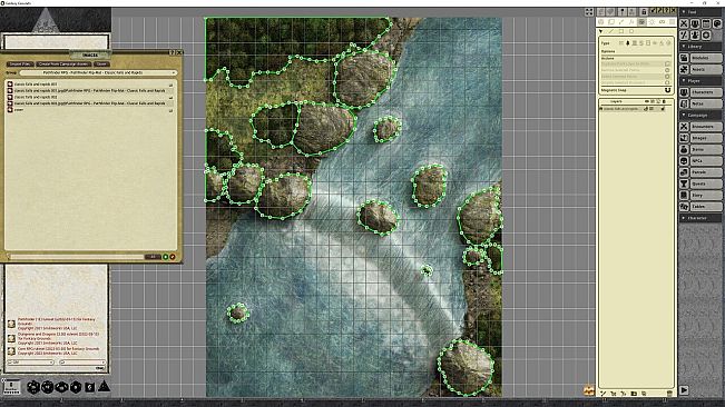Fantasy Grounds - Pathfinder RPG - Pathfinder Flip-Mat - Classic Falls and Rapids