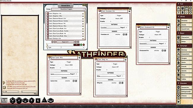 Fantasy Grounds - Pathfinder 2 RPG - Core Rules - Syrinscape Sound Link Pack
