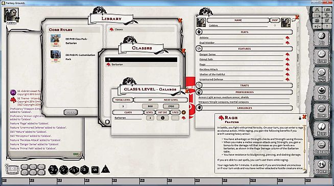 Fantasy Grounds - D&D Barbarian Class Pack