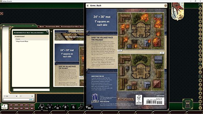 Fantasy Grounds - Pathfinder RPG - Pathfinder Flip-Mat: Village Assault