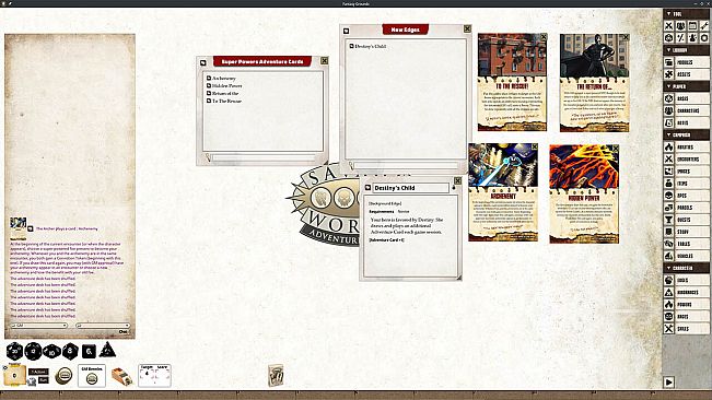 Fantasy Grounds - Supers Powers SWADE Adventure Deck Cards
