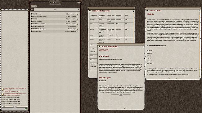 Fantasy Grounds - World of Farland Players Guide
