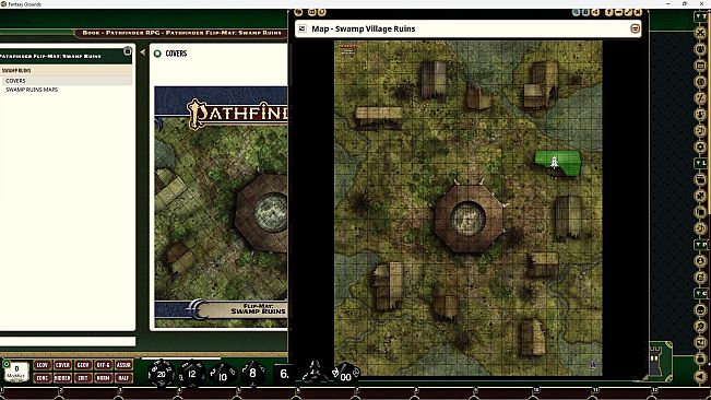 Fantasy Grounds - Pathfinder RPG - Pathfinder Flip-Mat: Swamp Ruins