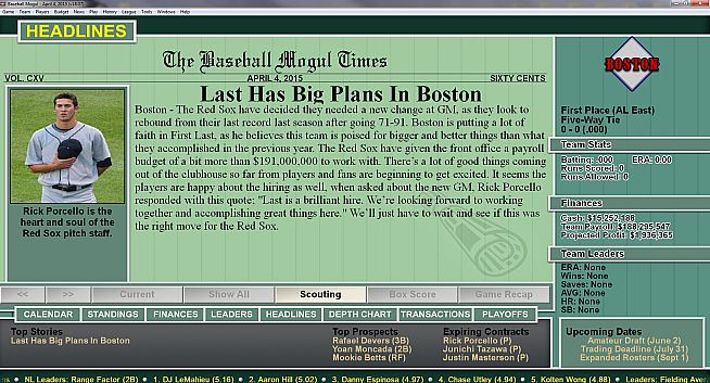 Baseball Mogul Diamond