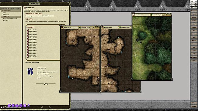 Fantasy Grounds - Pathfinder RPG - GameMastery Map Pack: Ambush Sites
