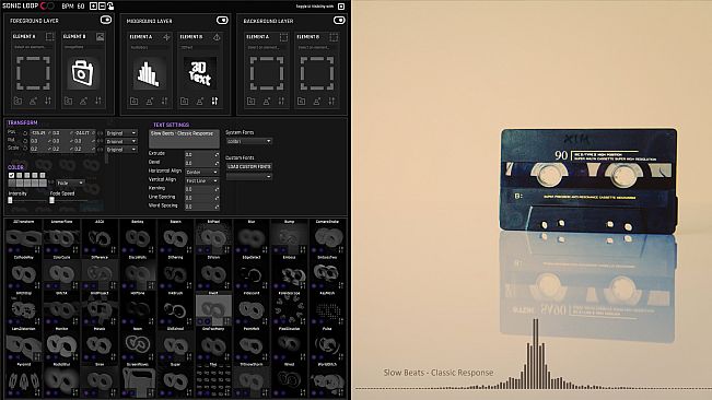 SonicLoop - Realtime VJ content creator for streaming, music videos and live performance