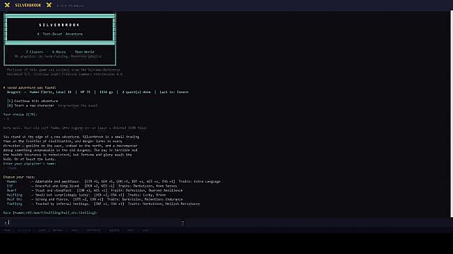 Silverbrook: a Text-Based RPG